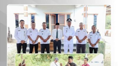 Wakil Bupati Ketapang Jamhuri Amir melantik Saparudin sebagai Kepala Desa Antar Waktu (PAW) Tempurukan dan berdialog dengan warga. (Dok. HO/Faktakalbar.id)