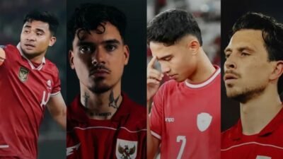 Kolase foto empat pemain pilar Timnas Indonesia, yakni Asnawi Mangkualam, Thom Haye, Shayne Pattynama, dan Marselino Ferdinan yang dipastikan absen membela skuad Garuda. (Dok. HO/Faktakalbar.id)