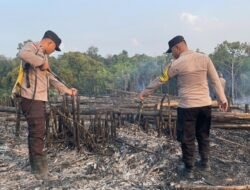 Polsek Sekayam Verifikasi Dua Titik Panas di Desa Pengadang guna Cegah Karhutla