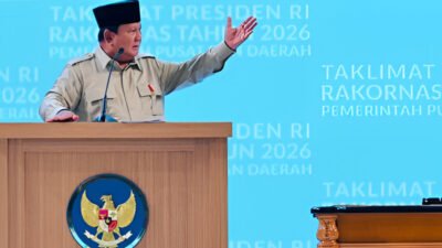 Prabowo Subianto menegaskan swasembada pangan dan energi menjadi syarat mutlak dan fondasi utama strategi transformasi bangsa dalam Rakornas 2026. (Dok. Ist)