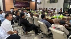 Rakorda Satgas Saber Pangan guna membahas strategi pengawasan harga dan stok sembako, Kamis (5/2).