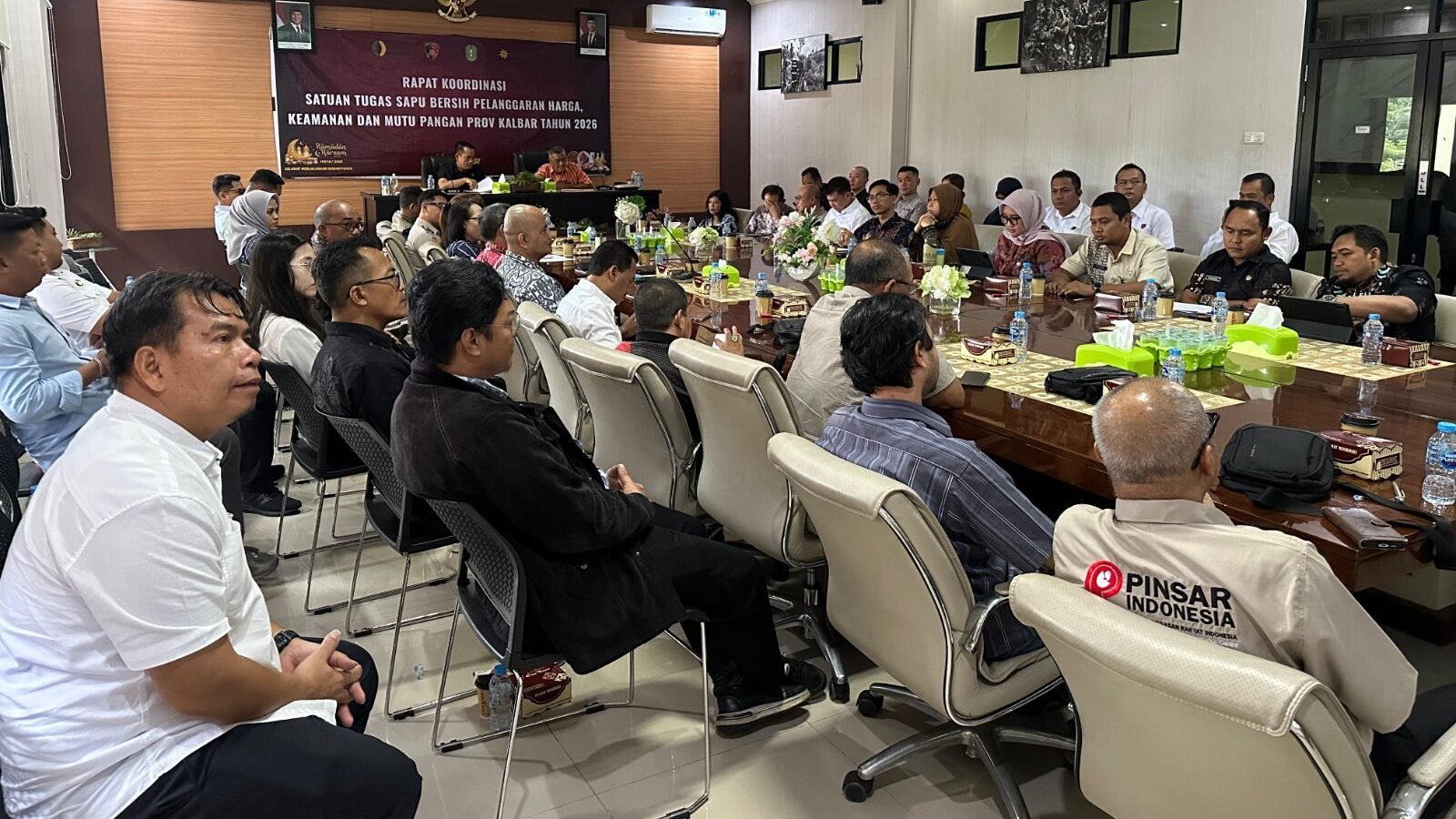 Rakorda Satgas Saber Pangan guna membahas strategi pengawasan harga dan stok sembako, Kamis (5/2).