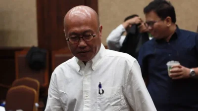 Terdakwa kasus dugaan suap terhadap putusan lepas perkara korupsi pemberian fasilitas ekspor minyak sawit mentah (CPO) Ariyanto Bakri