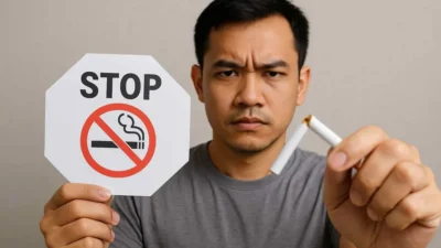 "Sulit lepas dari jeratan kecanduan nikotin? Jangan menyerah dulu, coba terapkan 4 trik sederhana ini untuk membantu Anda berhenti merokok secara efektif."