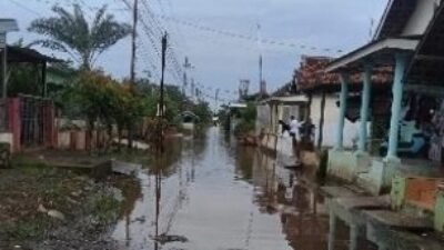 Kondisi sejumlah titik yang sebelumnya banjir di Kabupaten Mojokerto, Jawa Timur, telah surut pada Senin (23/3). Sumber foto: BPBD Kabupaten Mojokerto.
