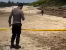 Polisi Imbau Warga Jauhi Titik Fenomena Gas Alam di Bunut Hilir Kapuas Hulu