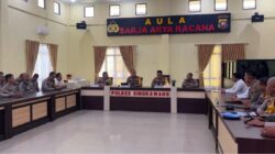 Wakapolda Kalimantan Barat bersama jajaran pejabat utama dan instansi terkait menggelar rapat koordinasi Tactical Wall Game (TWG) di Aula SAR Polres Singkawang guna mematangkan kesiapan pengamanan puncak perayaan Festival Cap Go Meh 2026.