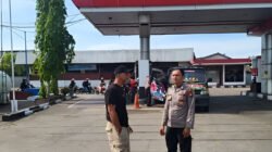 Suplai BBM ke SPBU di Kota Pontianak kembali normal pasca Lebaran. Polsek Pontianak Utara tetap gencarkan patroli guna menjaga kamtibmas. (Dok: Polsek Pontianak Utara)