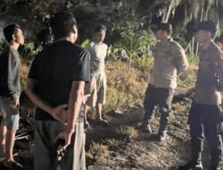 Cegah Kriminalitas Jelang Idulfitri, Aparat Gelar Patroli Cipkon Polsek Sekayam di Balai Karangan