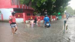 Kondisi banjir di wilayah Kabupaten Bima, Provinsi Nusa Tenggara Barat, pada Jumat (6/3). (Dok. BPBD Kab. Bima)
