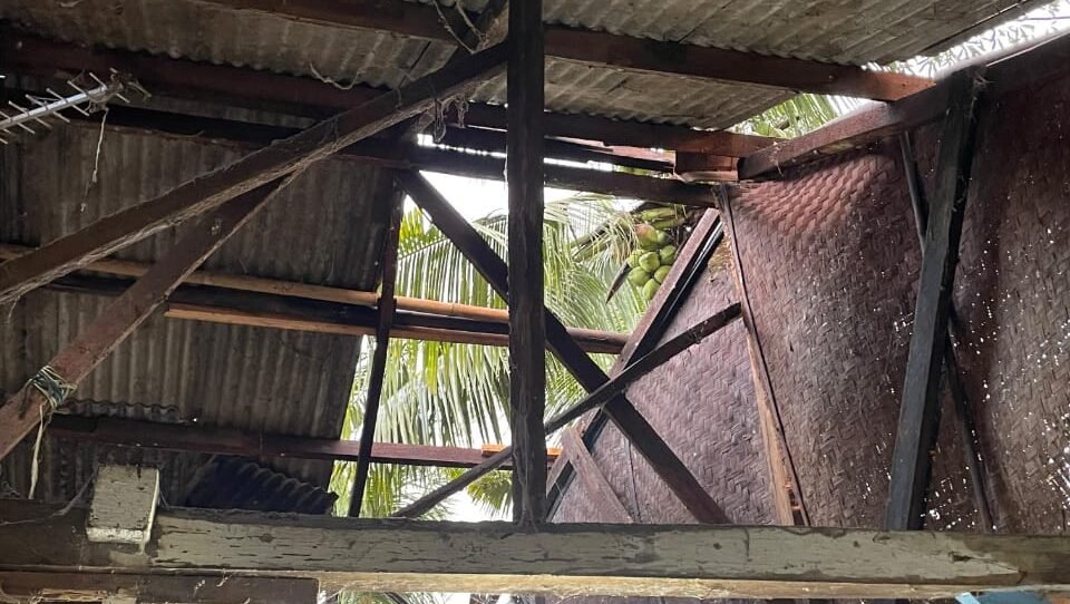 Cuaca ekstrem yang menerjang Kecamatan Kedungreja dan Kecamatan Kampung Laut, Kabupaten Cilacap, Provinsi Jawa Tengah (28/3) sumber foto BPBD Kabupaten Cilacap.