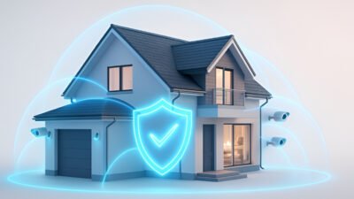 Ilustrasi - Panduan mengamankan dan memantau rumah kosong menggunakan ponsel cerdas saat mudik 2026. Manfaatkan kamera pengawas dan stop kontak pintar. (Dok. Ist)