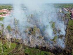Titik Api Baru Bermunculan, Petugas Berjibaku Redam Karhutla di Kubu Raya
