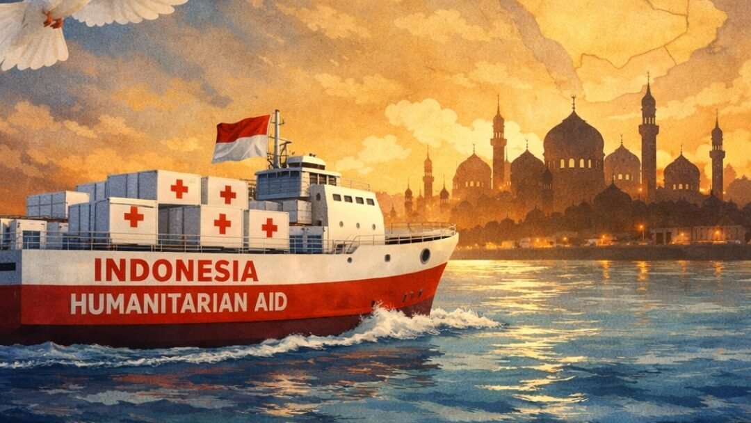 Ilustrasi - Peran aktif pemerintah Indonesia dalam membantu korban sipil di kawasan konflik Timur Tengah. (Dok. Gusti Hardiansyah)