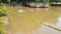 Lokasi kejadian dua anak yang ditemukan meninggal dunia usai tenggelam di kawasan kolam belakang Taman Kota Intan (TKI) Ngabang, Kabupaten Landak, Selasa (24/3/2026).