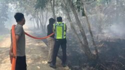 Tim gabungan Siaga Karhutla menyisir kawasan lahan gambut untuk melakukan proses pendinginan dan memadamkan bara api yang masih aktif di bawah permukaan tanah.