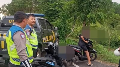 Patroli Polsek Pontianak Utara bubarkan aksi balap liar di Pontianak yang berkedok ngabuburit pada Kamis (5/3) sore.
