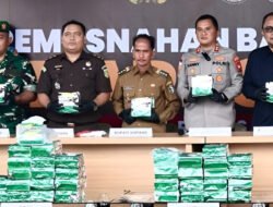 Bupati Sintang Hadiri Pemusnahan Puluhan Kilogram Narkoba