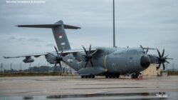Pesawat angkut militer Airbus A400M kedua pesanan Kementerian Pertahanan RI untuk TNI AU bersiap terbang dari Spanyol menuju Indonesia. (Dok. HO/Faktakalbar.id)