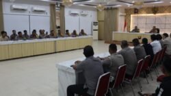Karoops Polda Kalbar Marsdianto saat memberikan arahan kepada jajaran Polres Ketapang dalam agenda supervisi kesiapan pengamanan Idulfitri 1447 H.