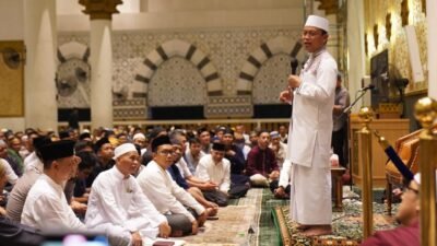 Pangdam XII/Tanjungpura beserta jajaran Forkopimda Kota Pontianak saat menghadiri kegiatan Safari Ramadhan yang diisi tausiyah oleh Ustadz Das'ad Latif.