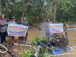 Sungai Sekayu Tercemar Parah, Forkopimcam Tutup Paksa Operasional Tambang Ilegal di Tayan Hulu
