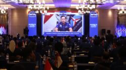 Ketua Umum Partai Demokrat Agus Harimurti Yudhoyono (AHY) saat memberikan instruksi pemenangan kepada jajaran kader daerah melalui telekonferensi.