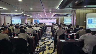 Rapat Kerja Teknis Humas Polri Tahun 2026 di Jakarta.