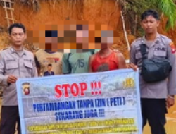 Ancam Kelestarian Alam, Kepolisian Tertibkan Langsung Aktivitas PETI di Nanga Taman