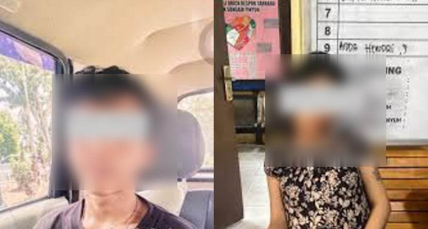 Terduga pelaku pencurian fasilitas pendidikan di Kecamatan Anjungan saat diamankan oleh jajaran aparat kepolisian dari Polres Mempawah.