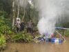 Gerebek Lokasi Tambang Emas Ilegal di Tayan Hulu, Aparat Gabungan Hancurkan dan Bakar Mesin Penambang