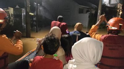 Banjir yang merendam tujuh kecamatan di Kabupaten Bogor, Provinsi Jawa Barat, Sabtu (4/4). (Dok. BPBD Kabupaten Bogor)