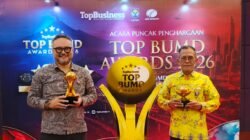 "Rumah Sakit Umum Daerah Tuan Besar Syarif Idrus (TBSI) menerima penghargaan Bintang 4 atas evaluasi kinerja operasional dalam ajang TOP BUMD Awards 2026. "