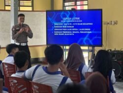 Cegah Kecelakaan Pelajar, Satlantas Polres Sanggau Gelar Edukasi Lalu Lintas di SMPN 1