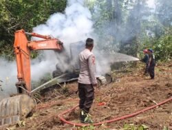 Insiden Excavator Terbakar di Sanggau: Selang Solar Pecah, Alat Berat DLH Hangus di TPA