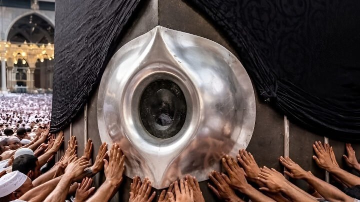 Ilustrasi - Ilmuwan mencoba mengungkap asal-usul Hajar Aswad melalui teori meteorit dan analisis geologi. Simak penjelasan ilmiah mengenai misteri batu suci ini di sini. (Dok. Ist)