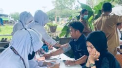 "Menjelang LK-II tingkat nasional, HMI Cabang Kubu Raya menggandeng Poskesmas Korpri gelar layanan cek kesehatan gratis bagi kader dan warga setempat."