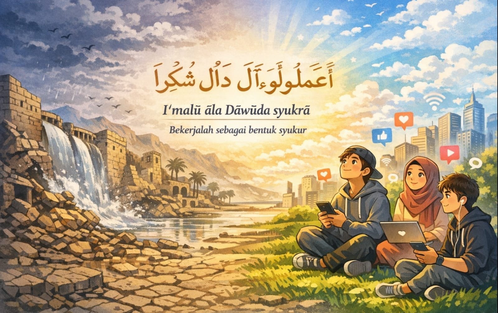 Kajian dan refleksi Surah Saba ingatkan Gen Z dan Alpha tentang ancaman krisis spiritual di tengah kemajuan teknologi yang bisa meruntuhkan peradaban.