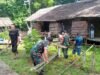 Lestarikan Budaya Dayak Bidayuh, Koramil Jagoi Babang Gelar Karya Bakti Rehab Rumah Betang