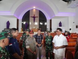 Pastikan Ibadah Paskah Aman, Kepala BNPB Tinjau Gereja Terdampak Gempa M 7,6 di Minahasa
