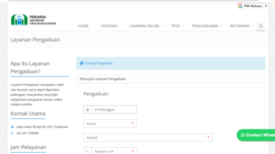 "Pelanggan Perumdam Tirta Khatulistiwa kini bisa lebih mudah melaporkan gangguan distribusi air melalui Layanan Pengaduan secara daring (online)."