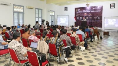 Suasana seminar nasional yang membahas upaya mitigasi dan perlindungan bangunan sejarah dari ancaman bencana alam di Museum Kebangkitan Nasional, Jakarta.