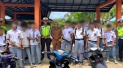Satlantas Polres Bengkayang sita puluhan knalpot brong di Bengkayang milik pelajar SMKN 1.