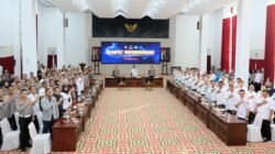 Kapolda Kalbar memimpin langsung rapat koordinasi lintas sektoral guna menyusun skema pengamanan dan mitigasi bencana jelang turnamen voli elit tingkat Asia.