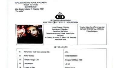 "Polres Ketapang terbitkan DPO atas nama Jaka (30), pelaku teror pembakaran rumah di Air Upas. Polisi dalami keterkaitan dengan kasus narkoba."