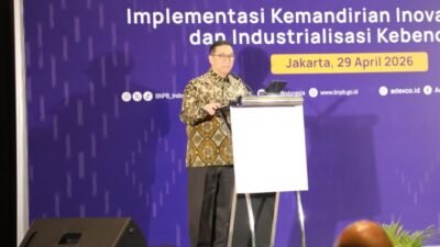 Wamen Bappenas saat memberikan arahan dalam acara seminar nasional Road to ADEXCO 2026 yang berlangsung di Jakarta.