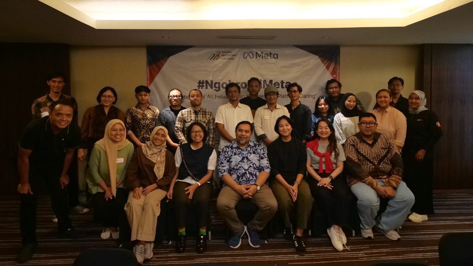 Workshop AMSI dan Meta di Yogyakarta hadirkan pelatihan bagi 15 media digital guna bahas tantangan AI dan optimalisasi jurnalisme berkualitas di platform daring.