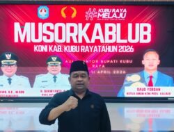 Kalahkan Joko Arianto, Zulkarnaen Pimpin KONI Kubu Raya dan Bidik 3 Besar Porprov 2026