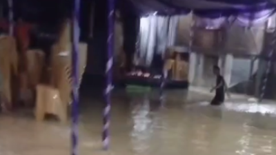 Banjir terjadi di Kabupaten Ogan Komering Ulu (OKU), Provinsi Sumatra Selatan, pada Minggu (3/5), pukul 06.00 WIB. (Dok. HO/Faktakalbar.id)