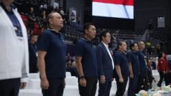 Sejumlah pejabat tinggi dan tamu kehormatan saat menghadiri seremoni pembukaan turnamen AVC Men’s Volleyball Champions League 2026 di GOR Terpadu Ahmad Yani Pontianak.